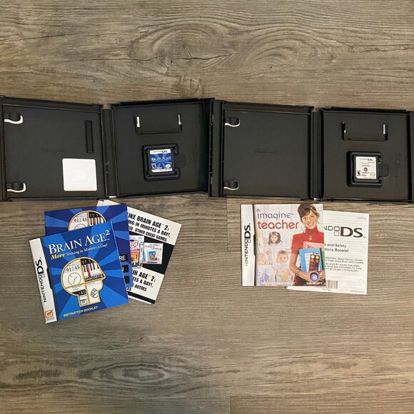 Lot of 6 - Nintendo DS Kids Video Games Imagine Teacher Paws & Claws Brain Age 2 - Picture 3 of 8